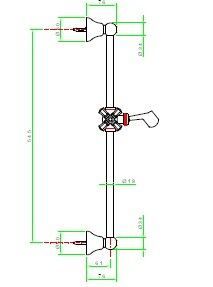 Душевая штанга Nicolazzi 8072 CR 01 цвет хром