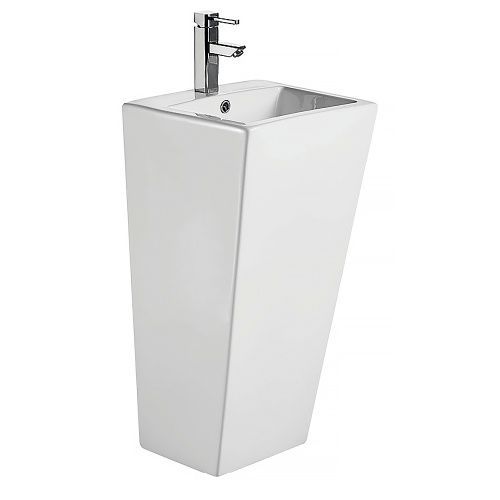 Раковина из санфаянса Azario FRETTA SQUARE 44 см AZ-303 напольная цвет белый 1 отверстие под смеситель