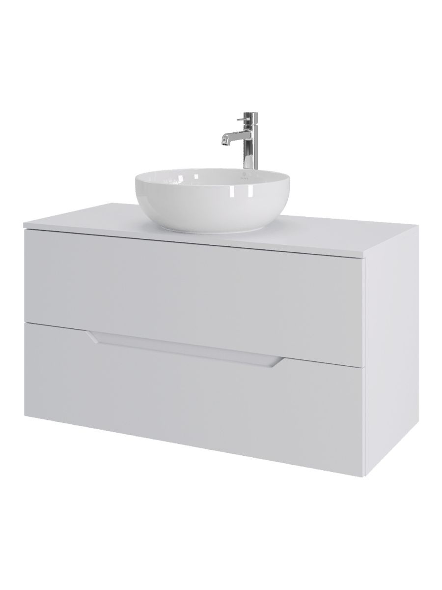 Тумба с раковиной Orange Line Li-100TuwMDF+B07-420W 100х50