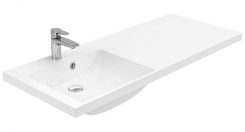 Раковина Aquanet Нота НФ-00014449 120х50 подвесная цвет белый 1 отверстие под смеситель