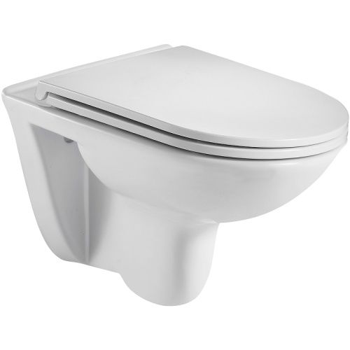 Унитаз подвесной WeltWasser 10000003811 белый с сиденьем микролифт безободковый душевой смыв