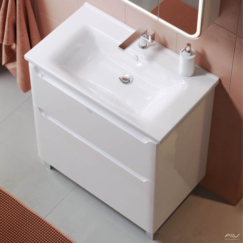 Тумба с раковиной Alavann Lana ALV0980000 80х50 напольная цвет белый