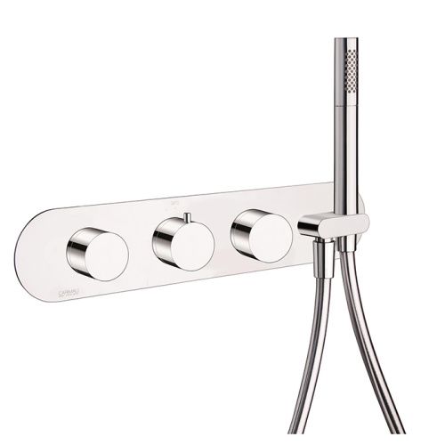 Смеситель для душа Carimali Modular 21868EST/A-CR встраиваемый в стену хром (внешняя часть) с термостатом