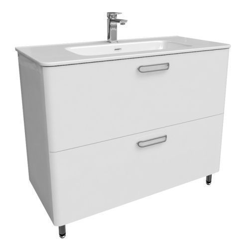 Тумба с раковиной Iddis Brick BRI10WFi95K 100х50 напольная цвет белый