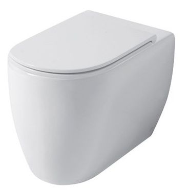 Чаша унитаза приставная Disegno Ceramica Skip SK002RIM51 цвет белый без сиденья безободковая