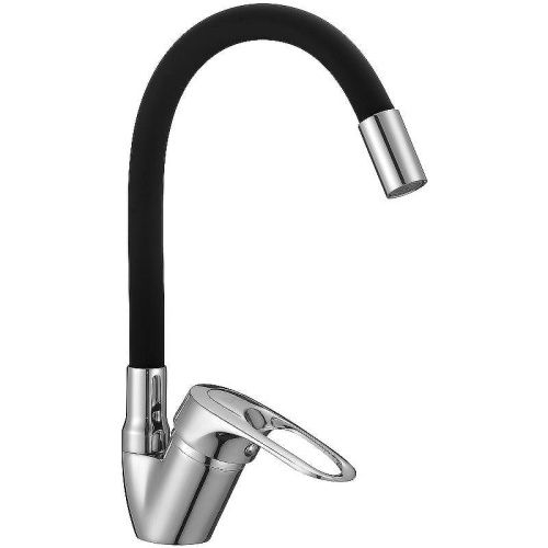 Смеситель для кухни D-Lin D150628-1C на мойку черный/хром