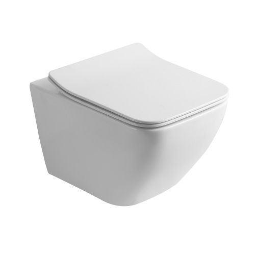 Унитаз подвесной WesnaArt Ocean 207-OCE12 белый с сиденьем микролифт безободковый каскадный смыв