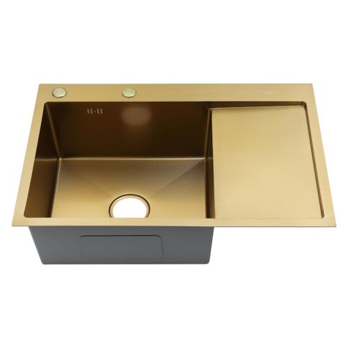 Кухонная мойка Fmark FSC6550C-L 65х50 цвет золото поверхность матовая