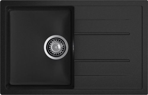Кухонная мойка Granfest Quadro Q-780L черный 75х50 цвет черный поверхность матовая
