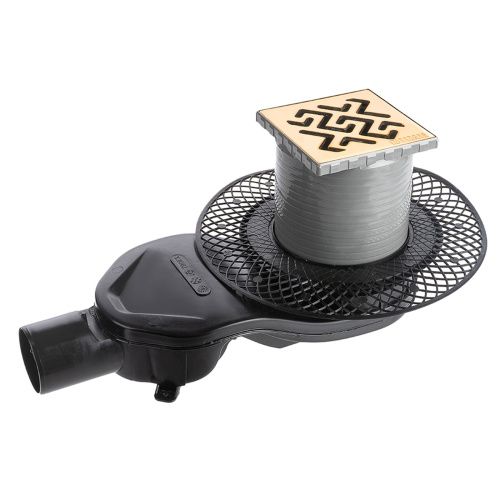 Душевой трап Berges PLATZ Antik 094160 10х10 бронза