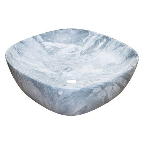 Раковина из сантехнического фаянса Azario AZ-2184+M823 40 см накладная цвет многоцветный