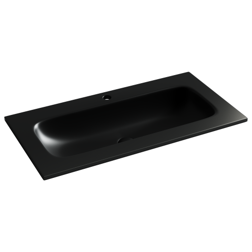 Раковина из сантехнического фарфора Ceramica Nova GRACE CN7019MB 90х50 накладная цвет черный 1 отверстие под смеситель