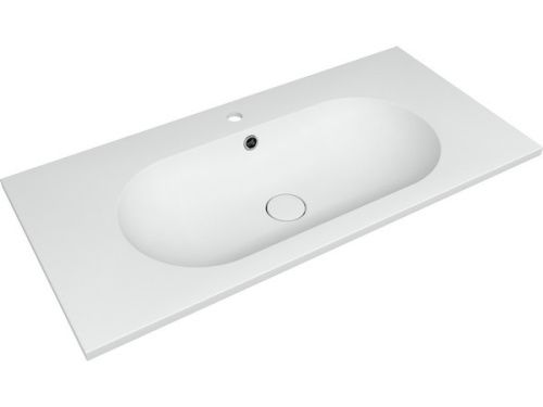 Раковина из искусственного камня Florentina Гавана 1000 10.260.01000.201 100х50 накладная цвет белый 1 отверстие под смеситель