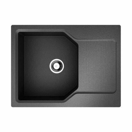 Кухонная мойка Omoikiri Yonaka 4993348 65х50 цвет черный поверхность матовая
