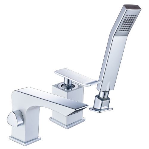 Смеситель LeMark Contest LM5845CW на борт ванны белый/хром