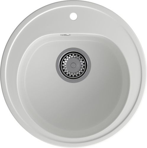 Кухонная мойка Granfest Rondo R-510 иней 50х50 цвет белый поверхность матовая