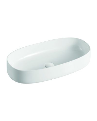 Раковина из сантехнического фарфора Orange B07-675W 70х40 накладная цвет белый