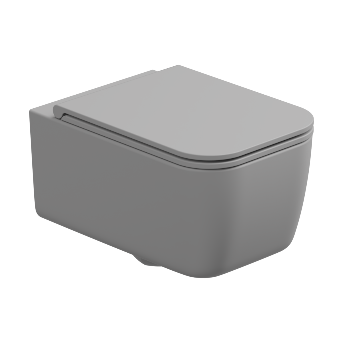 Чаша унитаза подвесная GSG Ceramic Design Brio BRWCSO033 цвет серый без сиденья безободковая каскадный смыв