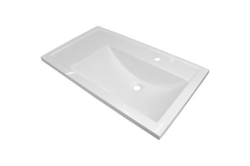 Раковина из искусственного камня Эстет Валенсия ФР-00016487 80х50 накладная цвет белый 1 отверстие под смеситель