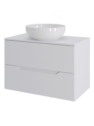 Тумба с раковиной Orange Line Li-70TuwMDF+B07-420W 70х50 подвесная цвет белый