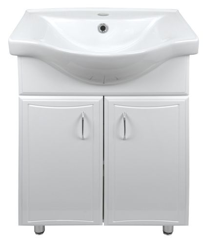 Тумба с раковиной Loranto Коралл CS00070535 60х40 напольная цвет белый