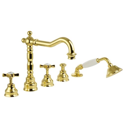 Смеситель Migliore PRINCETON 19376 на борт ванны золото