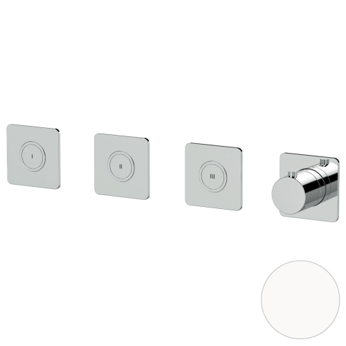 Смеситель для душа Remer X Style X99QD3PKBBO встраиваемый в стену белый с термостатом