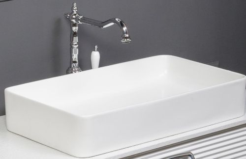 Раковина керамическая Armadi Art Vallessi 872 60х40 накладная цвет белый без отверстий под смеситель