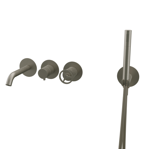 Смеситель для ванны Remer Chrono CH53D2PXV встраиваемый в стену нержавеющая сталь