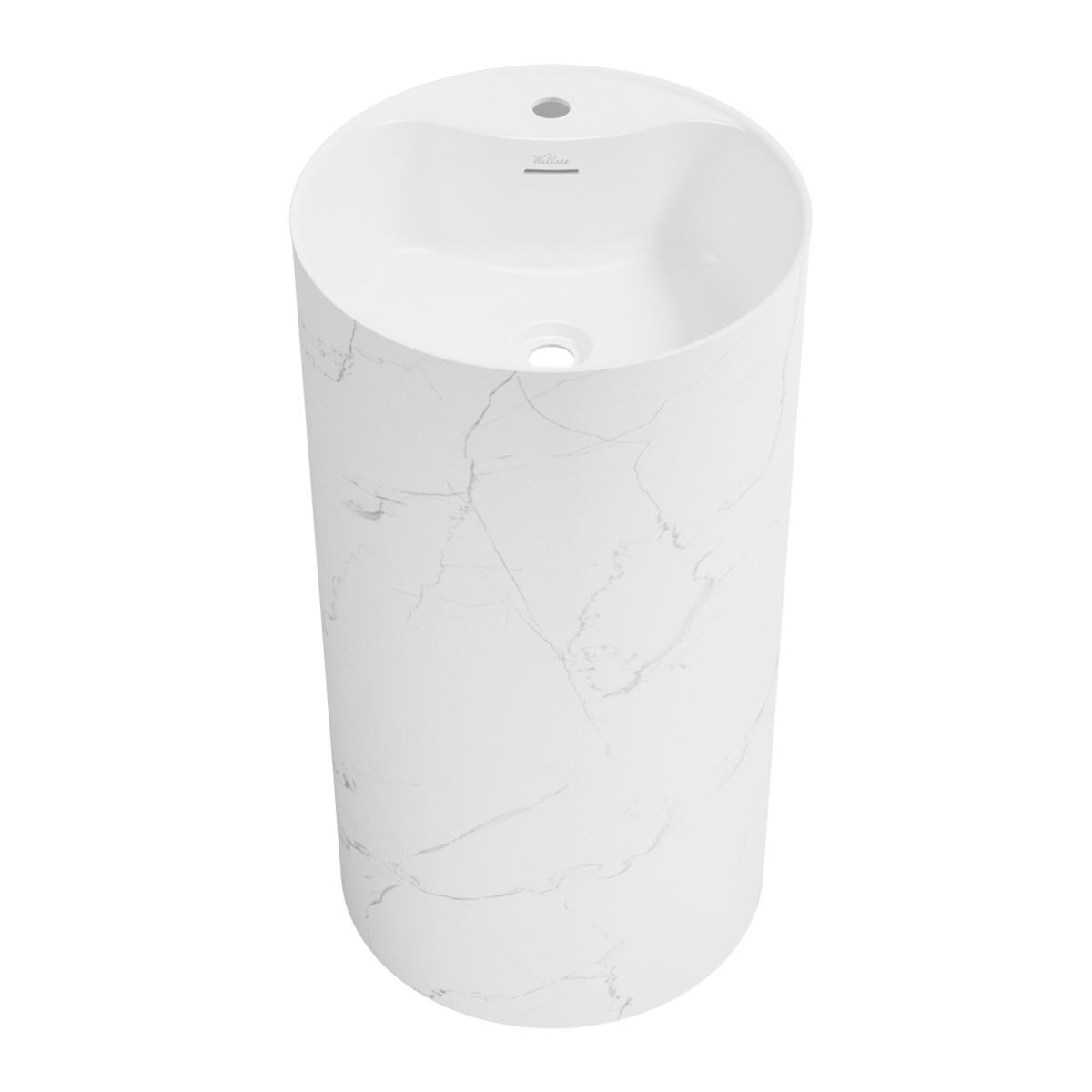 Раковина акриловая Wellsee Chalice Perfection 230626000 50х50 напольная цвет белый 1 отверстие под смеситель