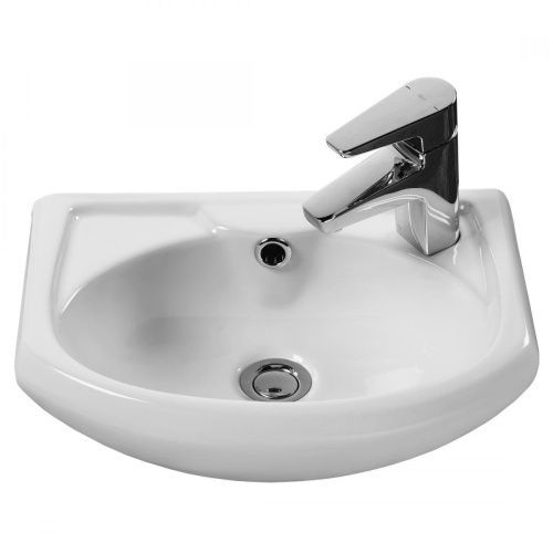 Раковина из сантехнического фарфора Santek Азов 1WН110254 40х30 встраиваемая цвет белый