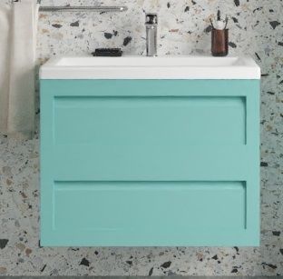 Тумба под раковину Art&Max PLATINO AM-Platino-750-2C-SO-MM 80х50 подвесная цвет зеленый - фото 2