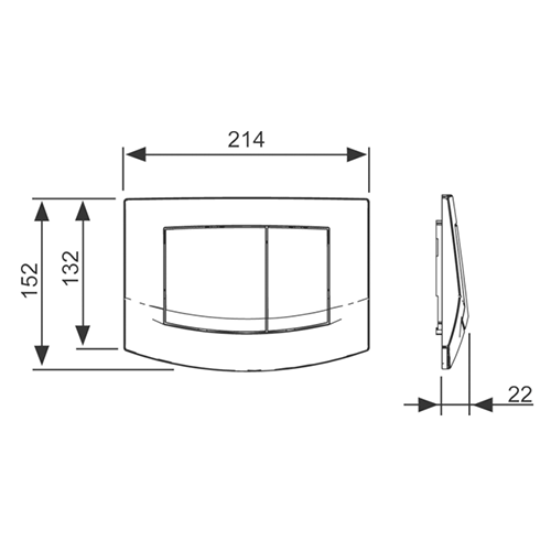 Клавиша смыва механическая Tece TECEambia 9240253 цвет хром - фото 2