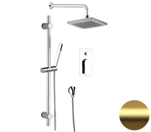 Душевая система Remer Infinity I09S07OBG встраиваемая в стену цвет золото