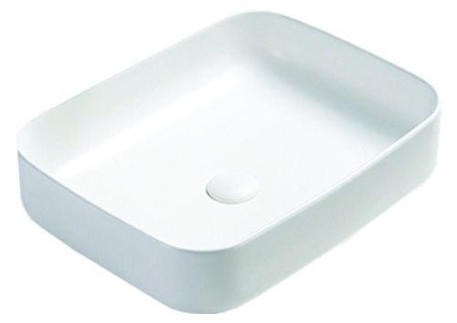 Раковина из сантехнического фаянса Azario AZ-78109 SP 50х40 накладная цвет белый без отверстий под смеситель