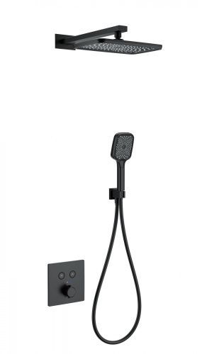 Душевая система Wonzon & Woghand WW-D2017-B-MB встраиваемая в стену цвет черный с термостатом