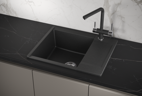 Кухонная мойка Granula 6202, ЧЁРНЫЙ 60х50 цвет черный поверхность матовая