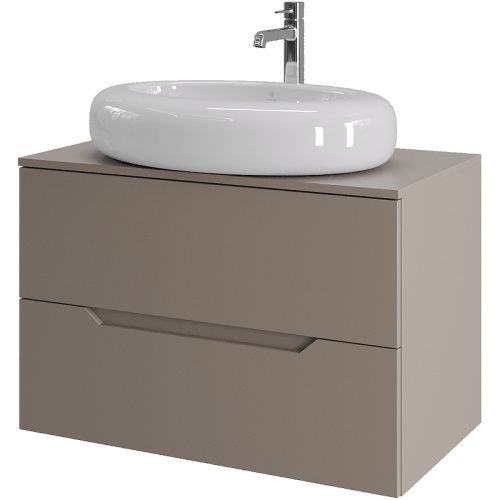 Тумба с раковиной Orange Line Li-80TuLMDF+B08-640W 80х50 цвет бежевый