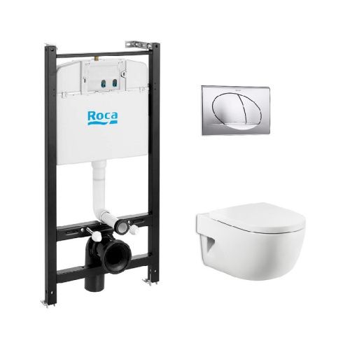 Комплект унитаз с инсталляцией с клавишей смыва Roca  7.8931.0.411.0