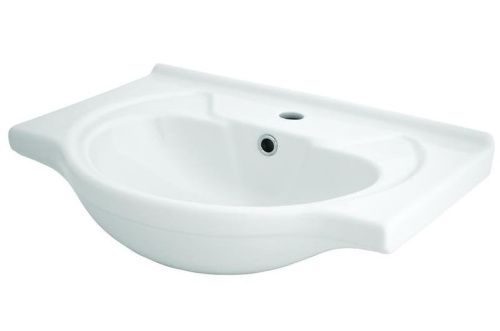 Раковина из сантехнического фаянса Aquaton 1WH109652 60х50 накладная цвет белый 1 отверстие под смеситель