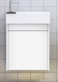 Тумба под раковину Art&Max TECHNO Family-500-1D-SO-BL 50х30 подвесная цвет белый - фото 2