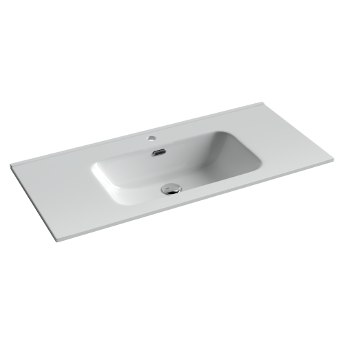 Раковина из сантехнического фарфора Ceramica Nova ELEMENT CN7003 100х50 накладная цвет белый 1 отверстие под смеситель