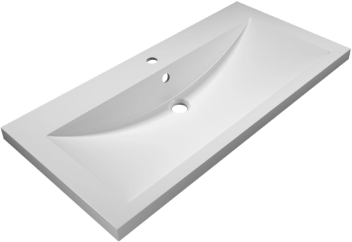 Раковина из искусственного камня Florentina Анита 1000 10.150.01000.001 100х50 накладная цвет белый 1 отверстие под смеситель