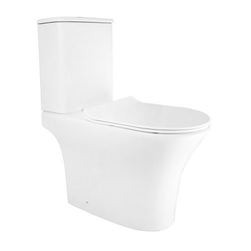 Унитаз-компакт напольный с бачком Azario FRENTO AZ-2311 белый с сиденьем микролифт безободковый каскадный смыв