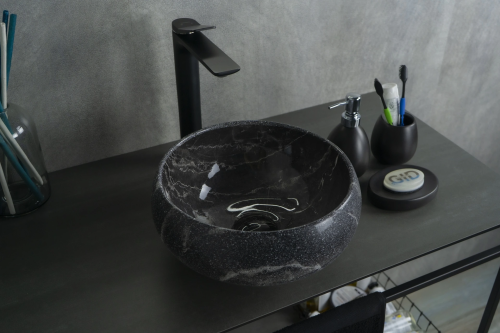 Раковина керамическая Gid Esfera 54432 30х30 накладная цвет многоцветный без отверстий под смеситель