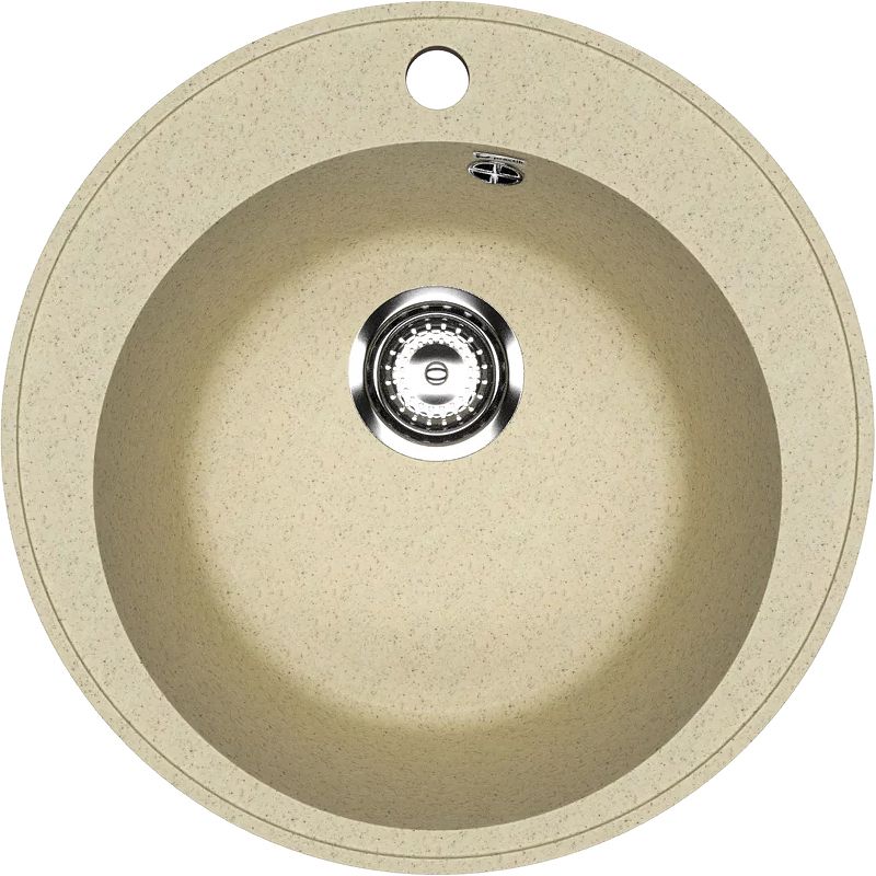 Кухонная мойка Ulgran Practik PR-M 475-002 50х50 цвет бежевый поверхность матовая