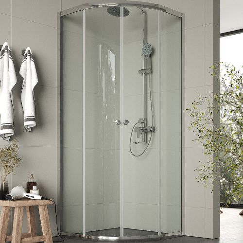 Душевой уголок Agger A01-080TCR/G 78х78 стекло прозрачное профиль хром глянцевый без поддона