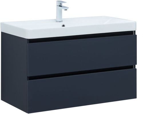 Тумба под раковину Aquanet Вега 2.0 00337950 90х50 подвесная цвет синий