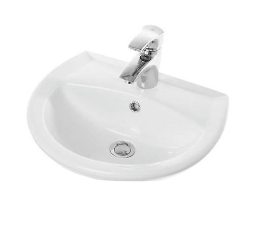 Раковина керамическая Sanita Аттика WB.PD/Attica/48-C/WHT.G/S1 50х40 подвесная цвет белый 1 отверстие под смеситель