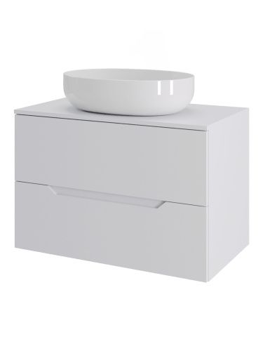 Тумба с раковиной Orange Line Li-70TuwMDF+B05-520W 70х50 подвесная цвет белый